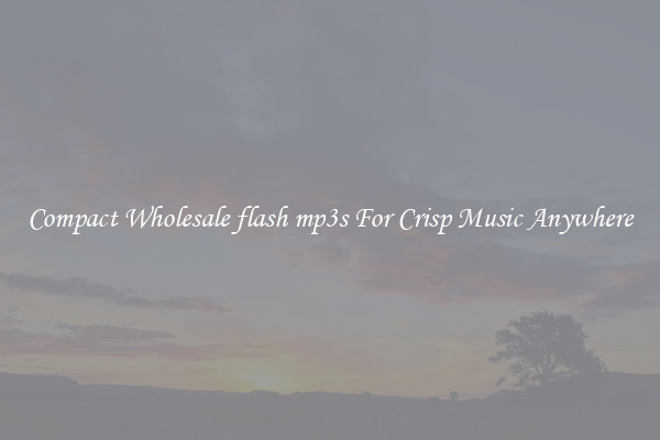 Compact Wholesale flash mp3s For Crisp Music Anywhere