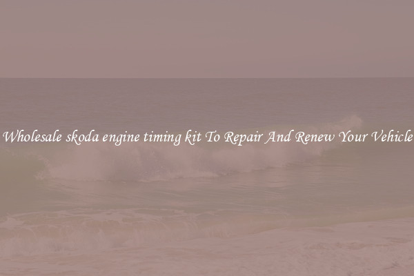 Wholesale skoda engine timing kit To Repair And Renew Your Vehicle