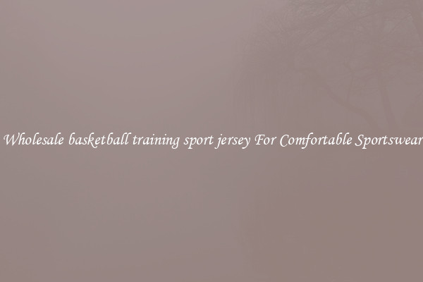 Wholesale basketball training sport jersey For Comfortable Sportswear