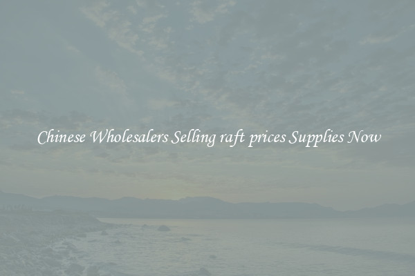 Chinese Wholesalers Selling raft prices Supplies Now