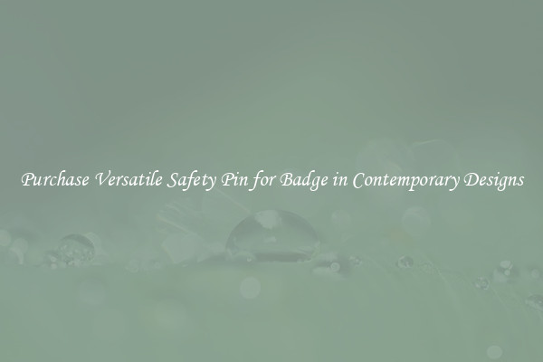 Purchase Versatile Safety Pin for Badge in Contemporary Designs