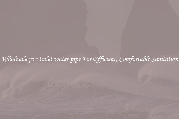 Wholesale pvc toilet water pipe For Efficient, Comfortable Sanitation