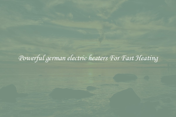 Powerful german electric heaters For Fast Heating