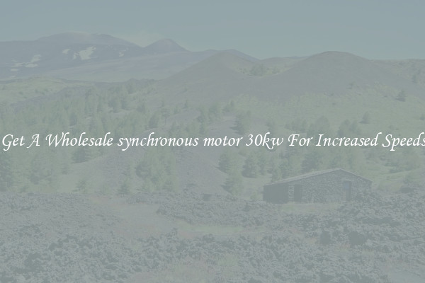 Get A Wholesale synchronous motor 30kw For Increased Speeds