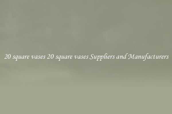 20 square vases 20 square vases Suppliers and Manufacturers