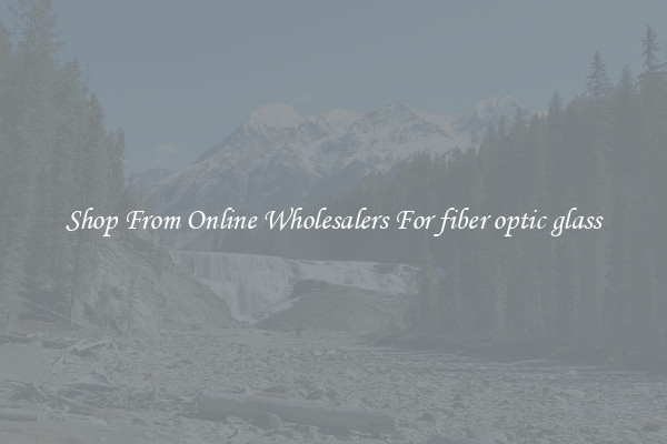 Shop From Online Wholesalers For fiber optic glass