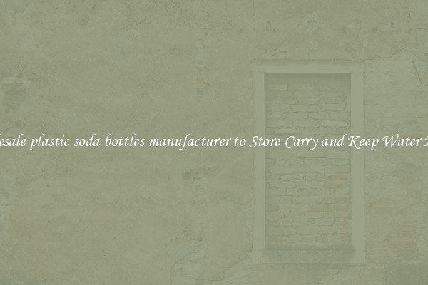 Wholesale plastic soda bottles manufacturer to Store Carry and Keep Water Handy