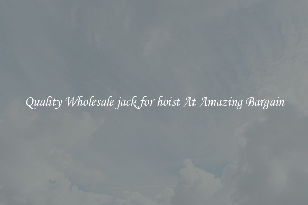 Quality Wholesale jack for hoist At Amazing Bargain