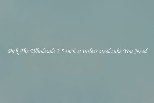Pick The Wholesale 2 5 inch stainless steel tube You Need