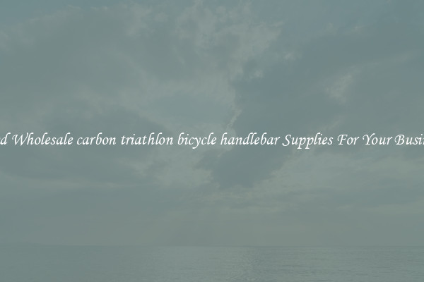 Find Wholesale carbon triathlon bicycle handlebar Supplies For Your Business