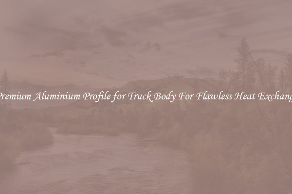 Premium Aluminium Profile for Truck Body For Flawless Heat Exchange
