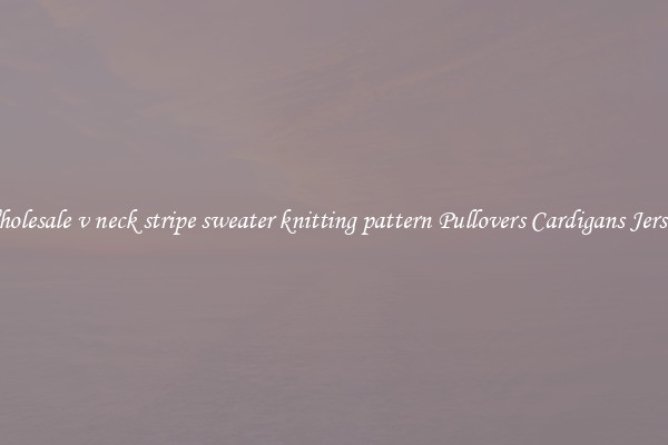 Wholesale v neck stripe sweater knitting pattern Pullovers Cardigans Jerseys